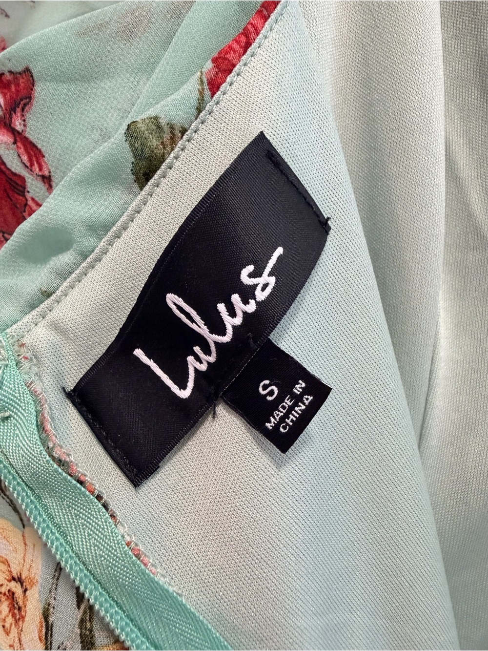 Lulu's Mint Floral High-Low Ruffle Maxi Dress - Picture 3 of 4